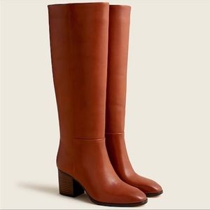 J. Crew Sadie Knee High leather boots Rich Oak